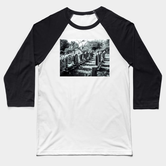 Fall Cemetery Baseball T-Shirt by JonHerrera